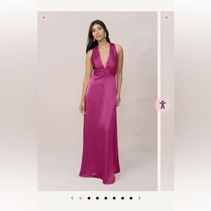 Revelry Dylan bridesmaid dress. Color: fuchsia. Size:18.